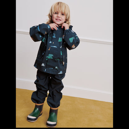 99.LW19909_2782 # Kids Waterproof Set Pedia Cars Classic Navy