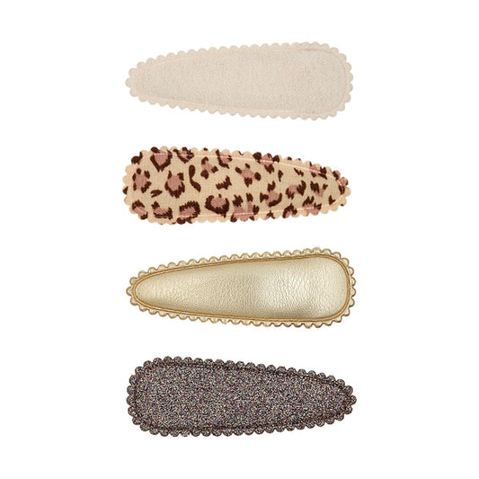 Σετ Παιδικά Κλιπ Μαλλιών Mabel Leopard Sparkle