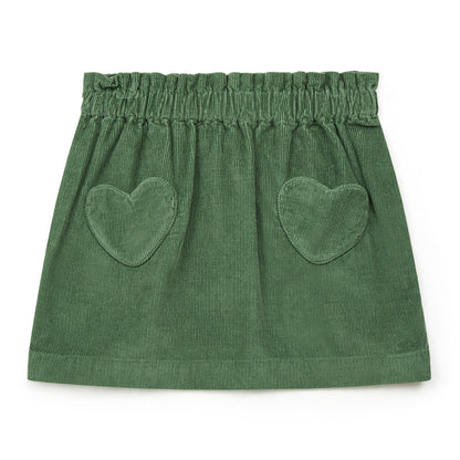 Παιδική Κοτλέ Φούστα Green
