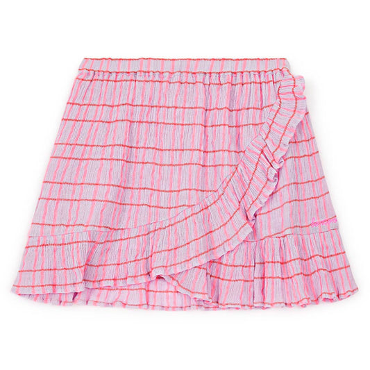 Παιδική Φούστα Καρό Ροζ