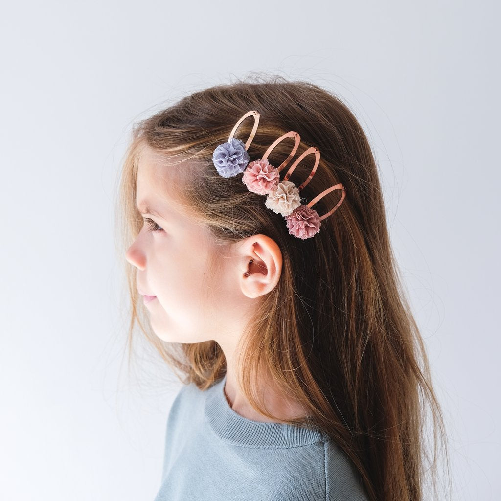 Σετ Παιδικά Κλιπ Μαλλιών Ballerina Pom Pom