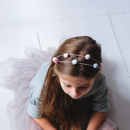 Παιδική Στέκα Μαλλιών Double Pom-Pom