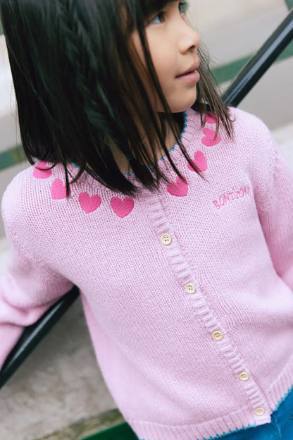 42B.MTF100025A # Kids Knitted Cardigan Rose Princesse