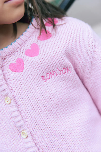 42B.MTF100025A # Kids Knitted Cardigan Rose Princesse