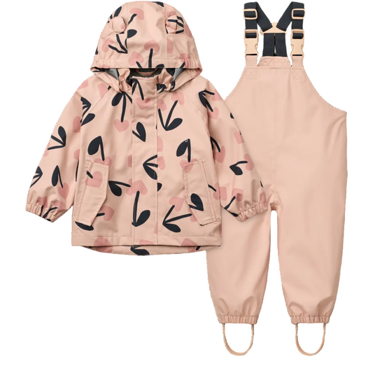99.LW19910_2808 # Βρεφικό Αδιάβροχο Σετ Manu Cherry Heart Rosey