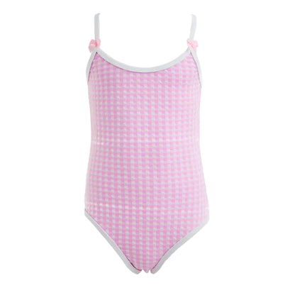 62A.Mikela_one_pink_carreaux # Kids One-Piece Swimsuit Mikela Pink Carreaux 