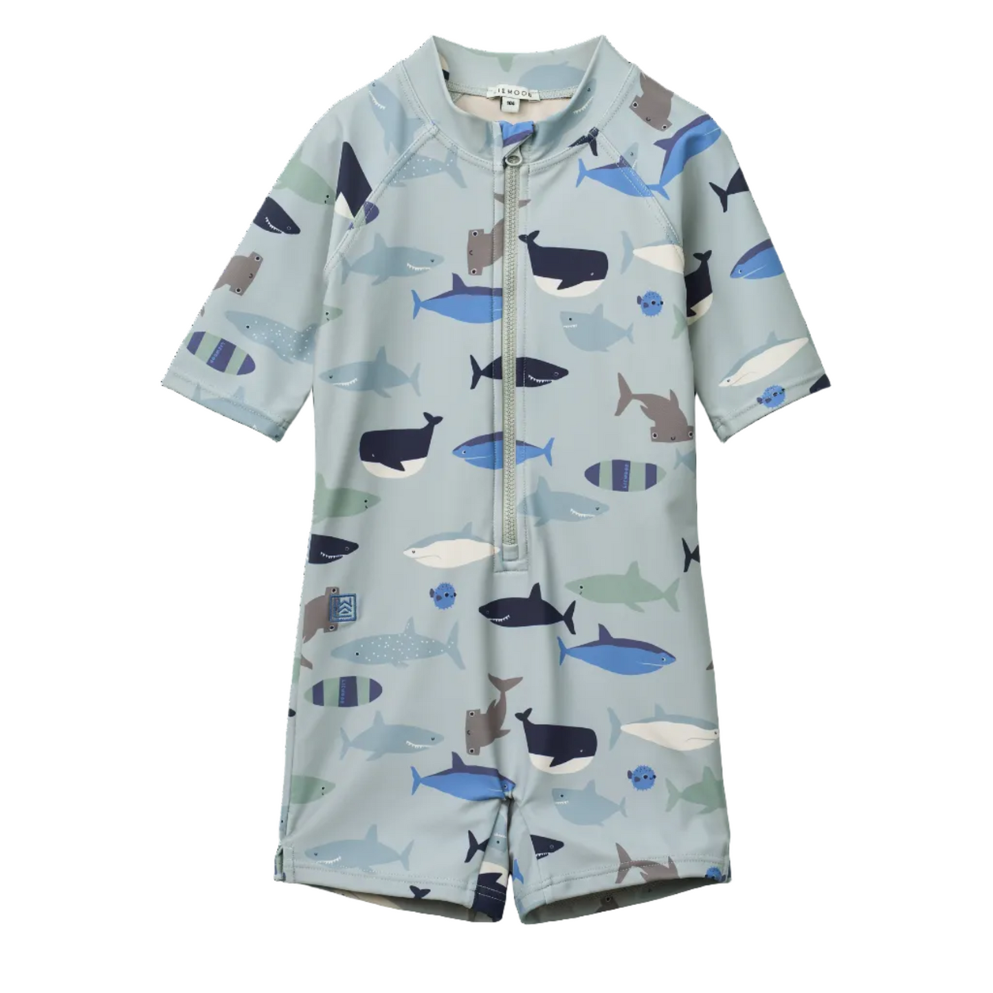 99.LW17602_2619 # Baby Swimsuit Shark Dove Blue
