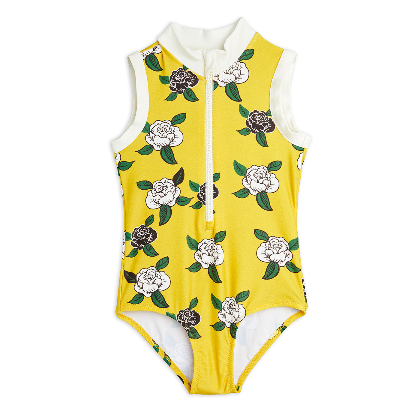 Παιδικό Ολόσωμο Μαγιώ με Φερμουάρ Yellow Roses