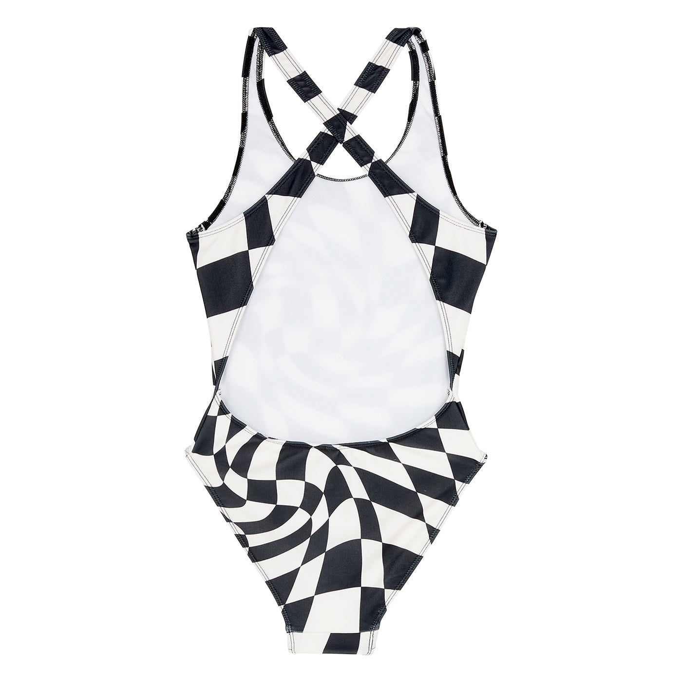 Παιδικό Ολόσωμο Μαγιώ Olivia Black Twisted Checkers