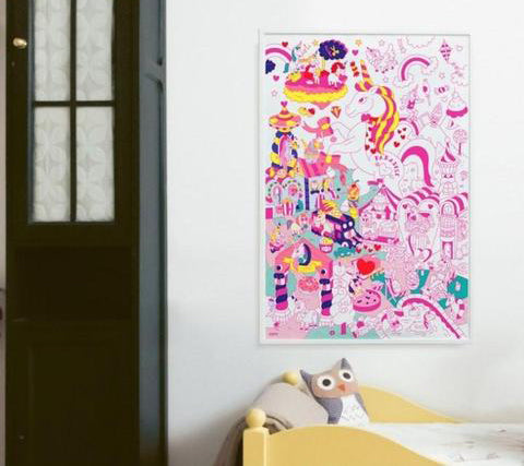 Color-in Αφίσα Μονόκερος Lilly
