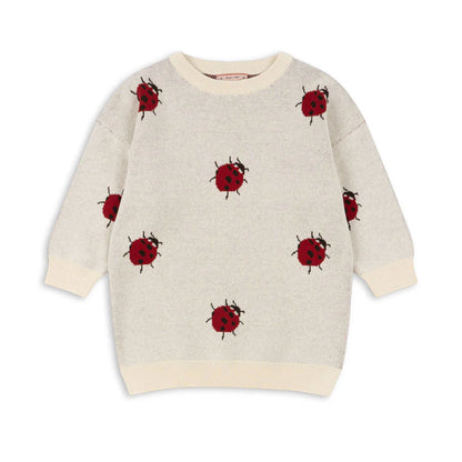 99.KS101553_LADYBUG # Kids Knitted Dress Ladybags