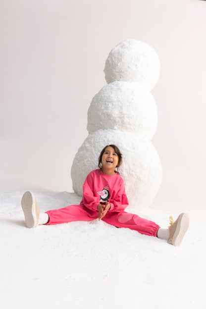 52B.PENGUIN PINK _ PUFF #  Παιδικό Φούτερ Penguin Pink