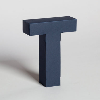 Χάρτινο Διακοσμητικό Γράμμα T Μπλε Navy