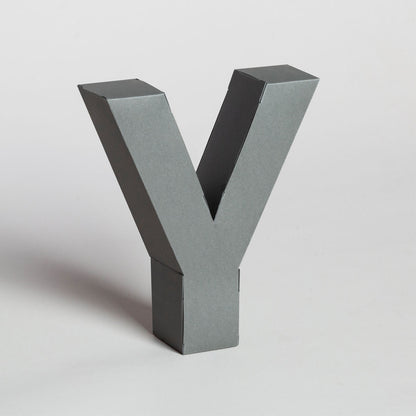 Χάρτινο Διακοσμητικό Γράμμα Y Γκρι