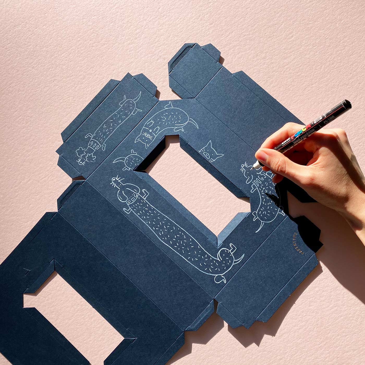 Χάρτινο Διακοσμητικό Γράμμα T Μπλε Navy