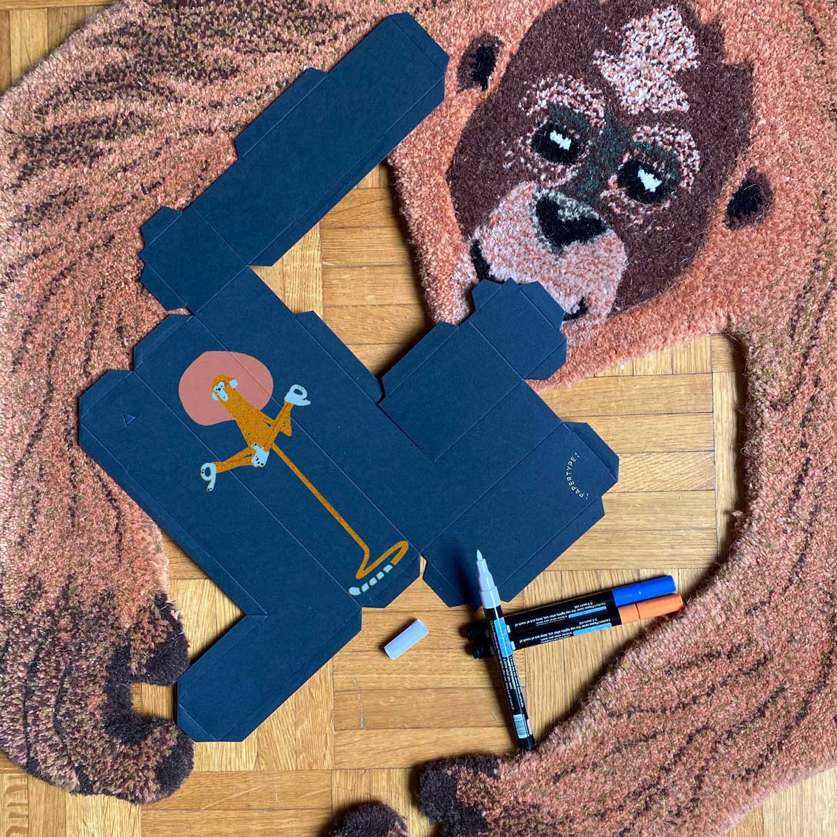 Χάρτινο Διακοσμητικό Γράμμα R Μπλε Navy