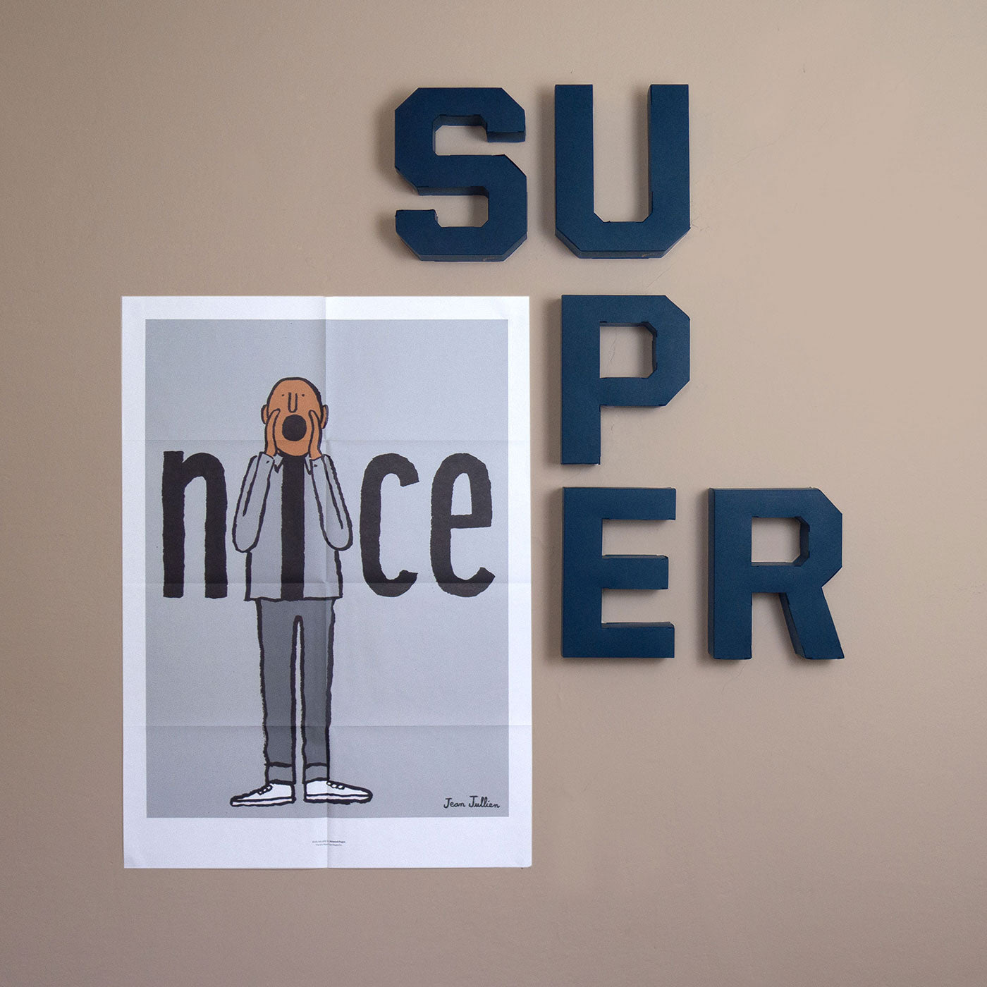 Χάρτινο Διακοσμητικό Γράμμα E Μπλε Navy