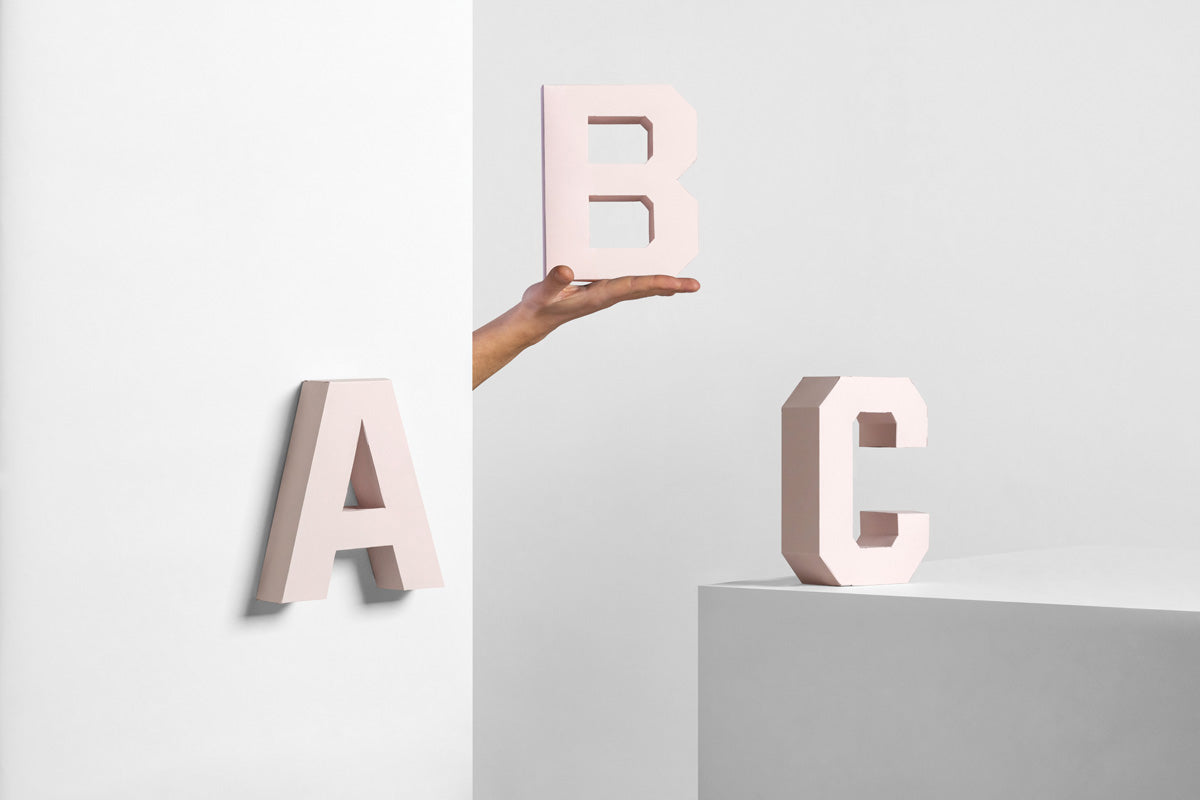 Χάρτινο Διακοσμητικό Γράμμα D Ροζ