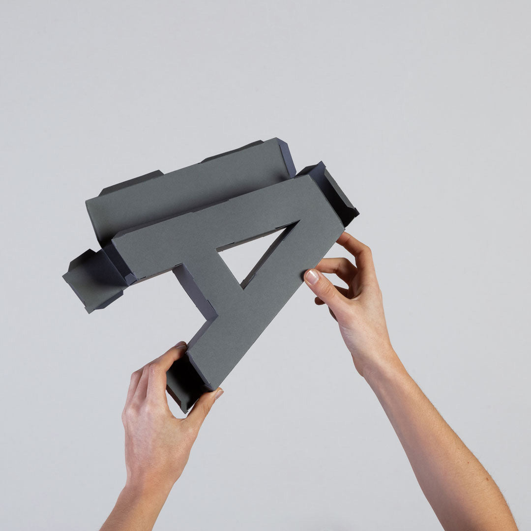 Χάρτινο Διακοσμητικό Γράμμα X Γκρι