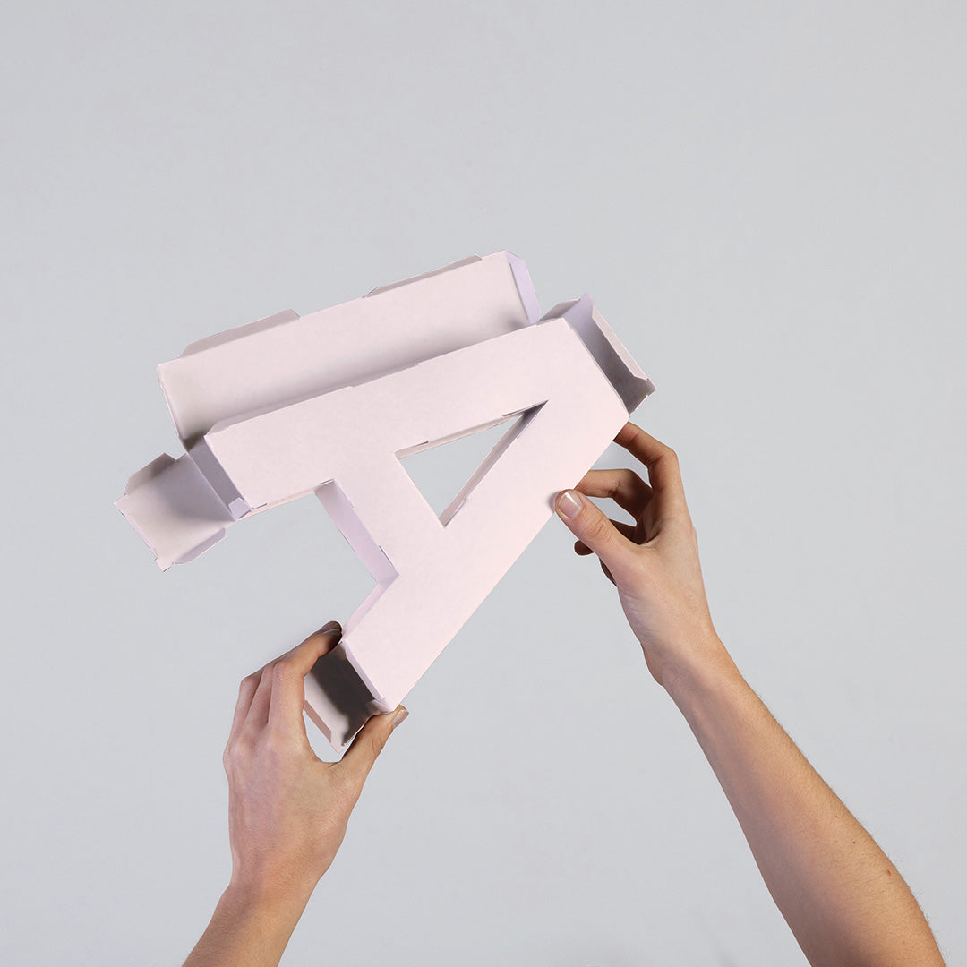 Χάρτινο Διακοσμητικό Γράμμα C Ροζ