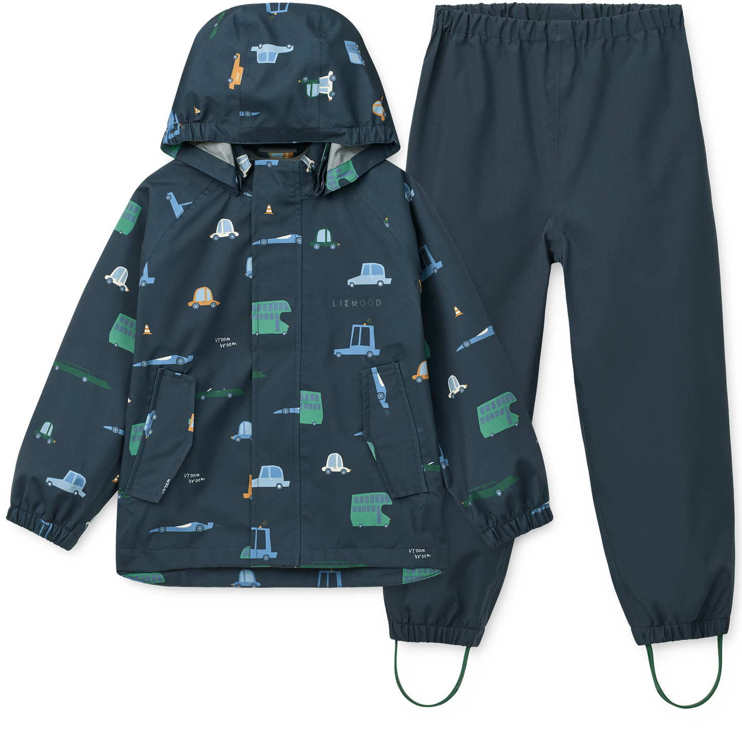 99.LW19909_2782 # Kids Waterproof Set Pedia Cars Classic Navy