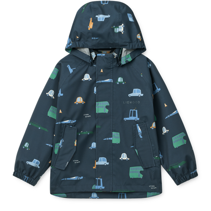 99.LW19909_2782 # Kids Waterproof Set Pedia Cars Classic Navy