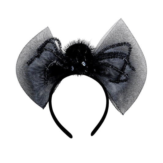 52B.HL-HEAD-BLACK-SPIDER # Παιδική Στέκα Μαλλιών Halloween Big Black Spider