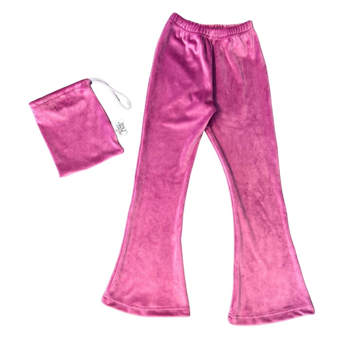 52B.MF125vl # Kids Velvet Bell Bottom Leggings Pink