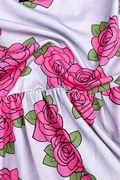 52B.ROSES VIOLET _SKIRT # Παιδική Φούστα Roses Violet