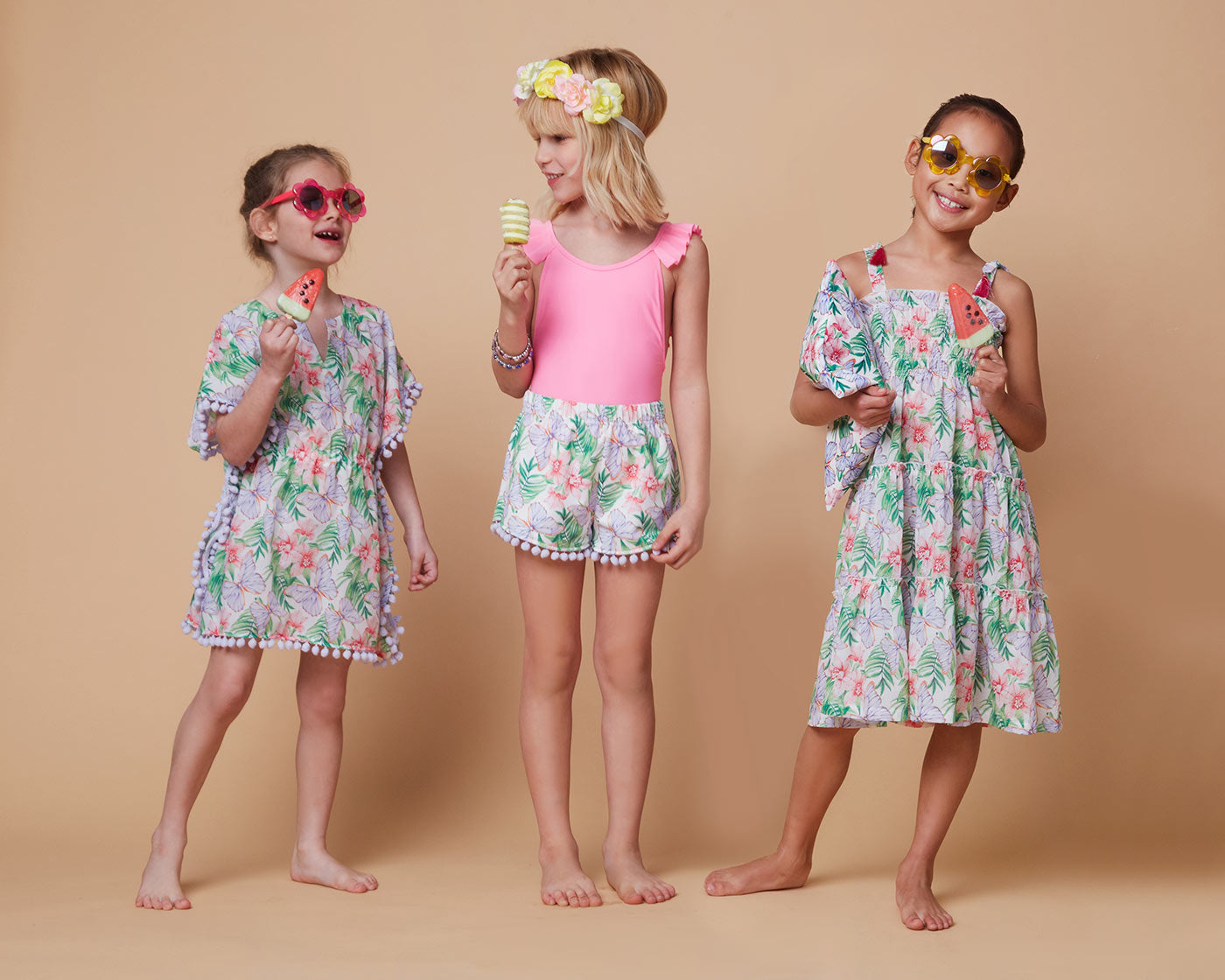 Παιδικό Ολόσωμο Μαγιώ Neon Pink