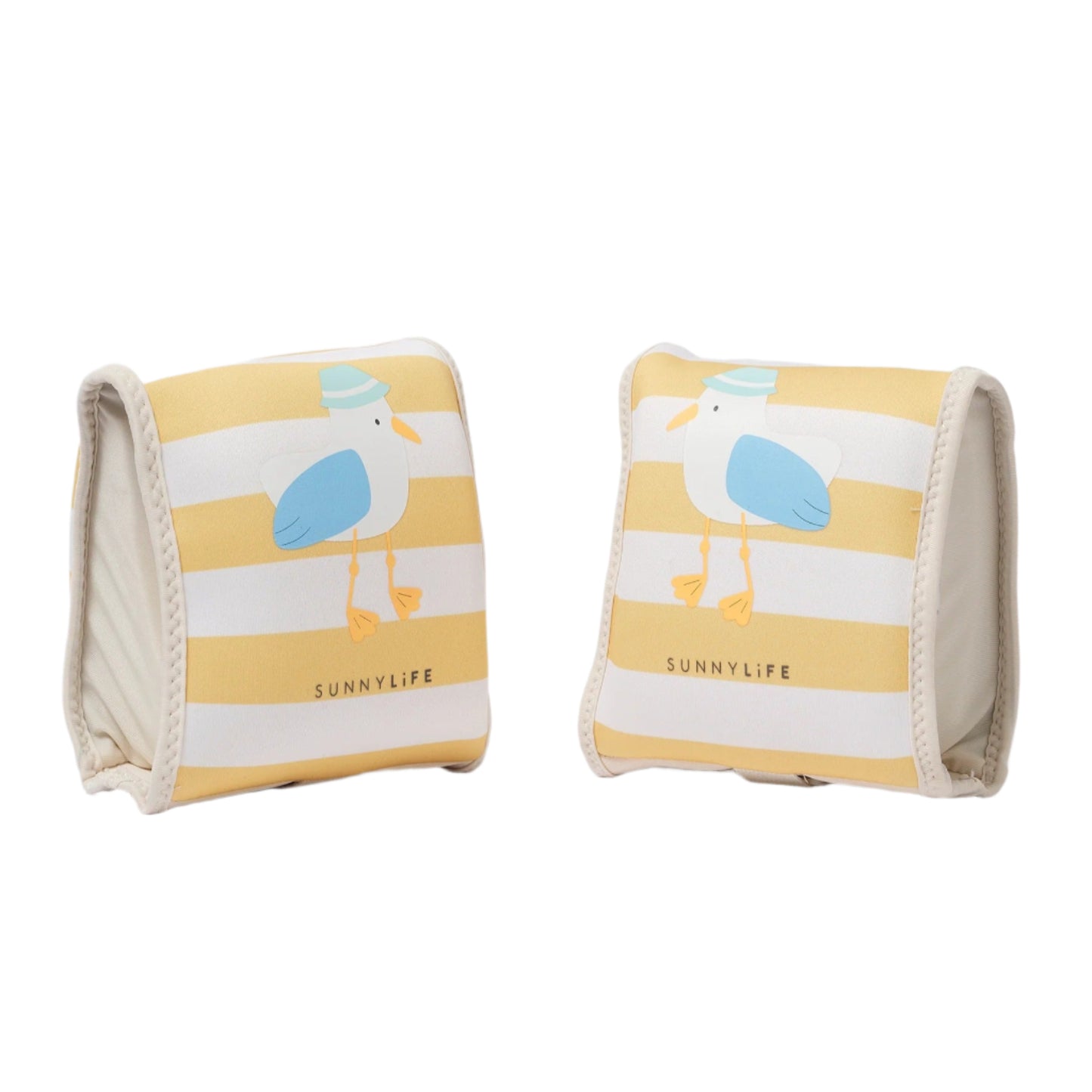 99.S51NABMS # Kids Armbands Sid the Seagull Mustard Stripe