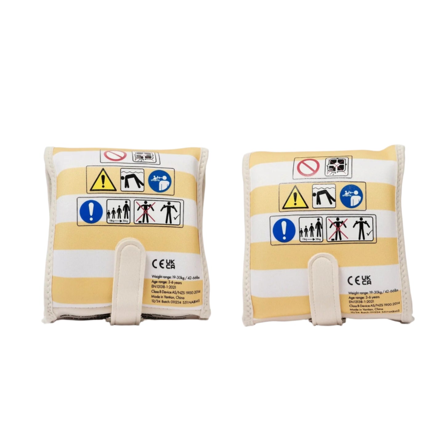99.S51NABMS # Kids Armbands Sid the Seagull Mustard Stripe