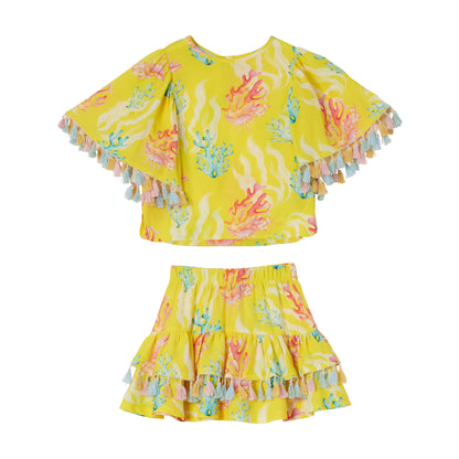 62A.S6GS719 # Kids Set with Skirt Sunset Reef