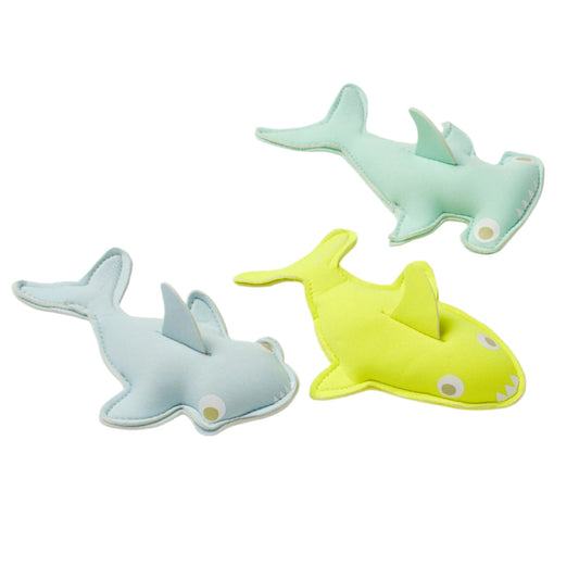 99.SCDIVAQU # Παιχνίδι Παραλίας Salty the Shark Aqua Neon Yellow