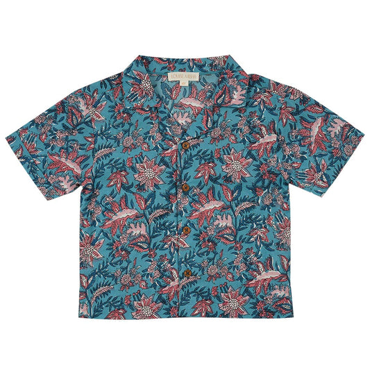 Παιδικό Πουκάμισο Alov Teal Garden Of Eden