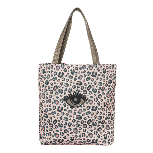 Τσάντα Ώμου Sienna Animal Print με Ματάκι