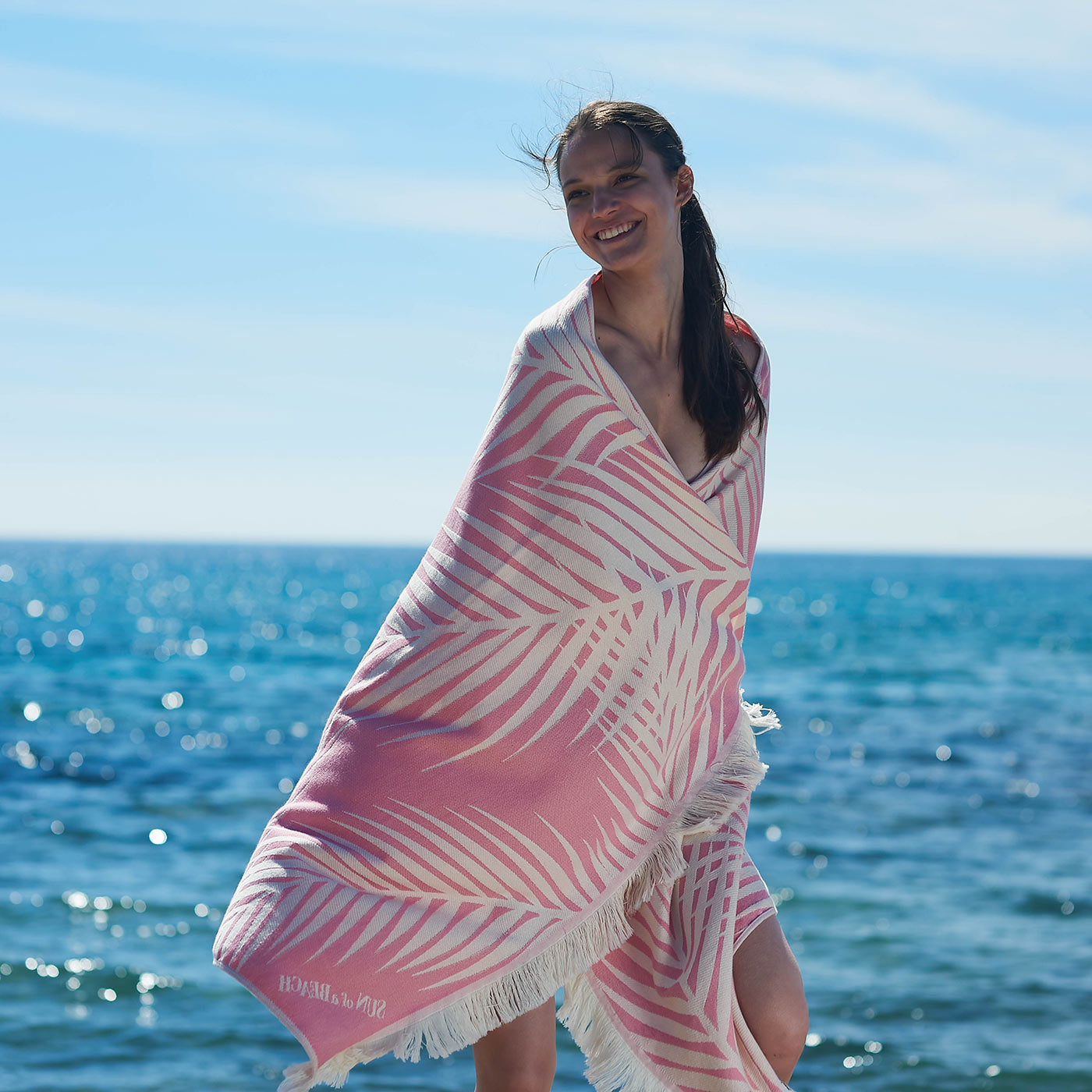 Πετσέτα Θαλάσσης Pareo Palm Springs Pink