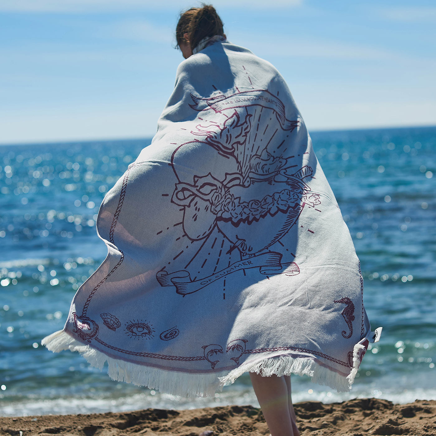 Πετσέτα Θαλάσσης Pareo Immaculate Hearts of Summer