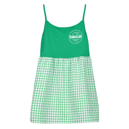 Παιδικό Φόρεμα Gingham Green