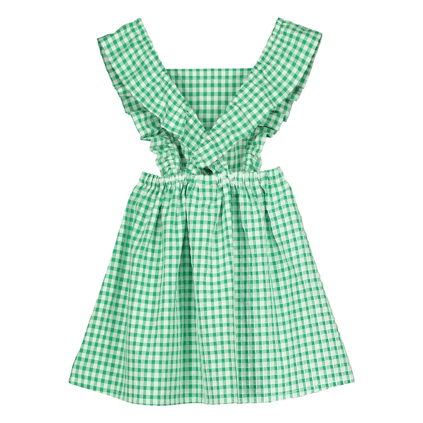 Παιδικό Φόρεμα Gingham Green