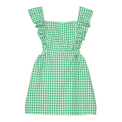 Παιδικό Φόρεμα Gingham Green