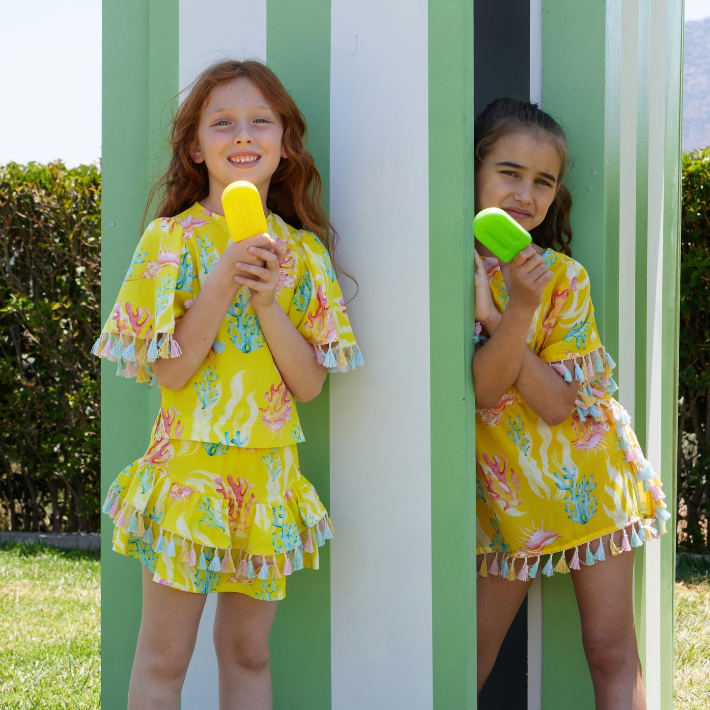 62A.S6GS719 # Kids Set with Skirt Sunset Reef