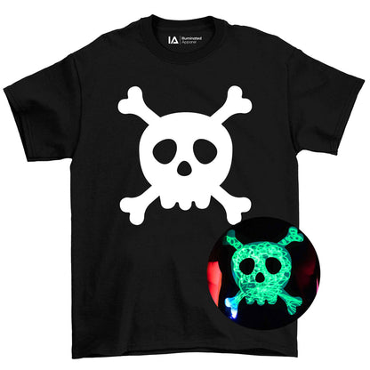 99.IA50043 # Παιδική Μπλούζα T-Shirt Glow in the Dark Skull & Cross Bones