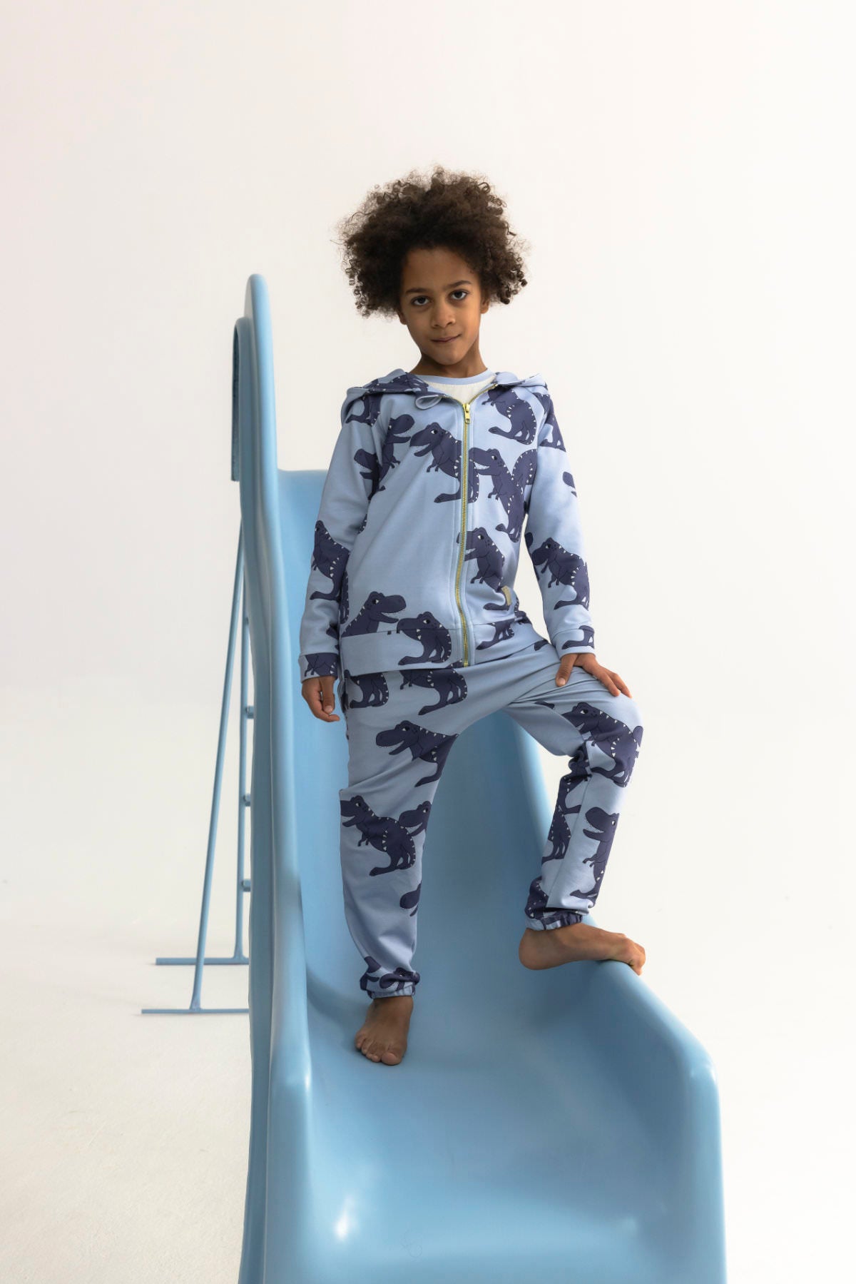 52B.T-REX BLUE _PANTS # Παιδικό Παντελόνι Φόρμας T-Rex Μπλέ