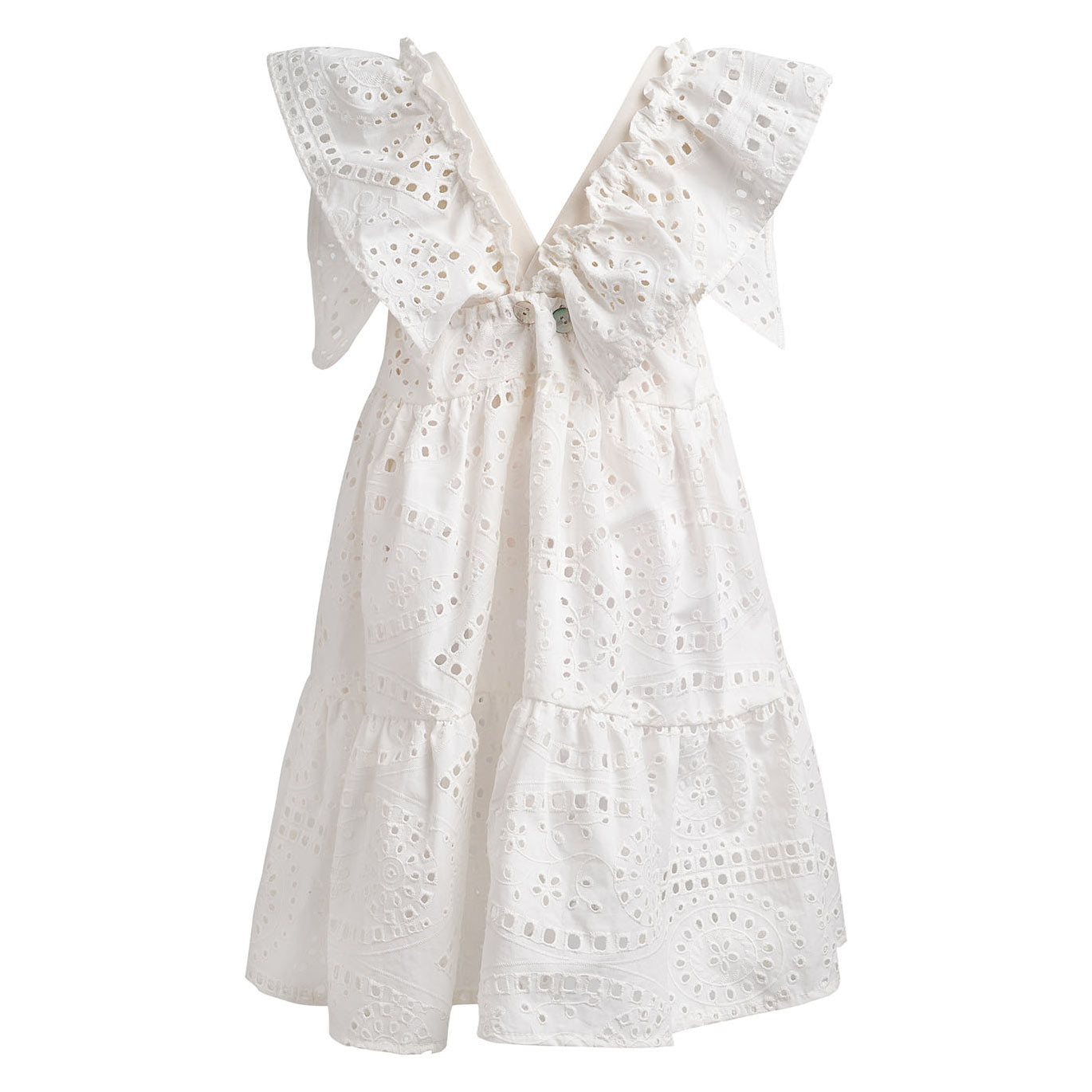 Παιδικό Φόρεμα Broderie Anglaise Λευκό