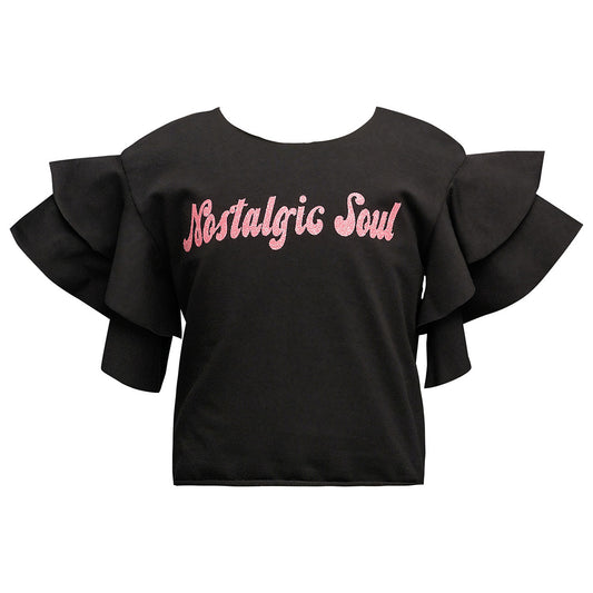 Παιδική Μπλούζα T-Shirt Nostalgic Soul Black