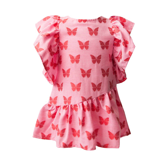 52A.T6011_PINK # Παιδικό Φόρεμα Butterfly Pavilion Pink
