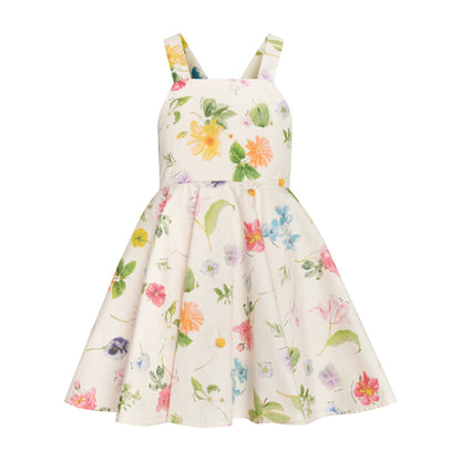 52A.T6076_PRINTED # Kids Dress with Open Back Candy Flower