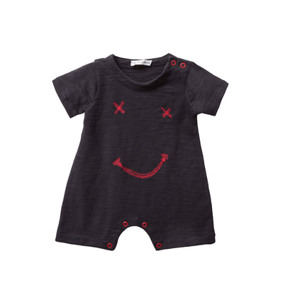 52A.T6336_DARKGREY # Βρεφικό Κοντομάνικο Φορμάκι Smile