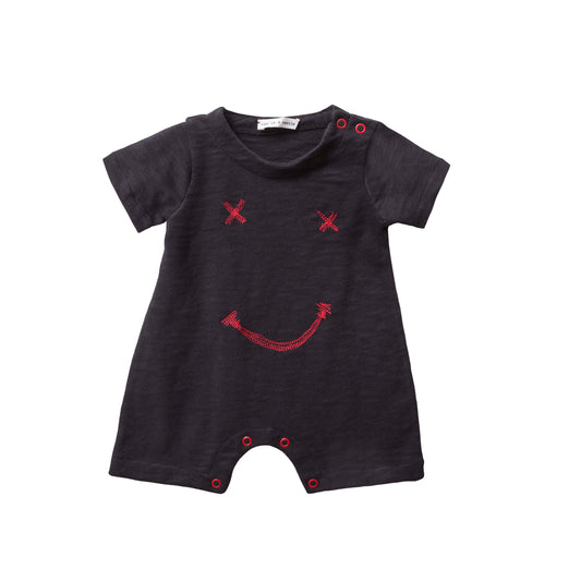 52A.T6336_DARKGREY # Βρεφικό Κοντομάνικο Φορμάκι Smile